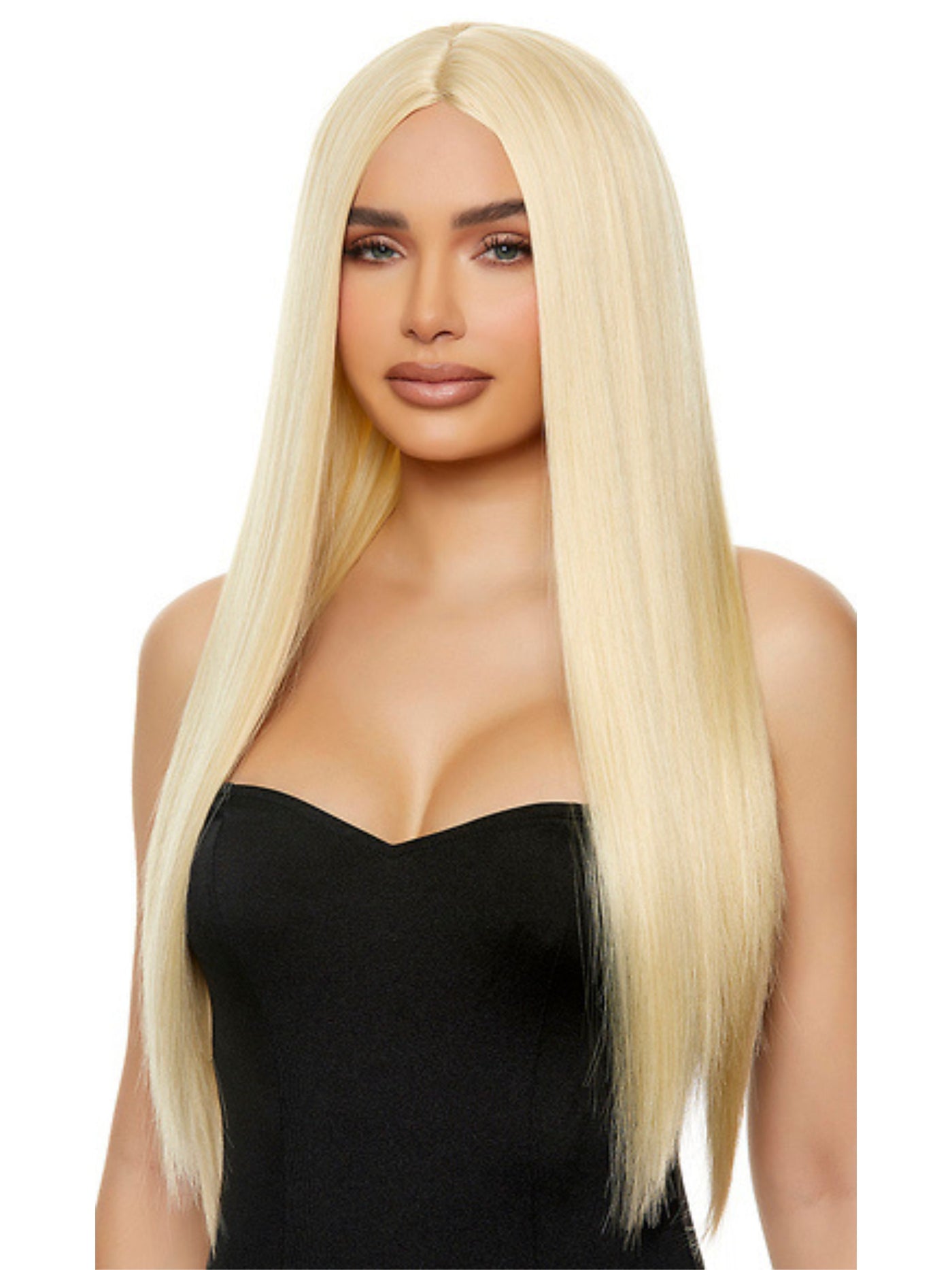 Ice Cold White Extra Long Straight Blonde Costume Wig