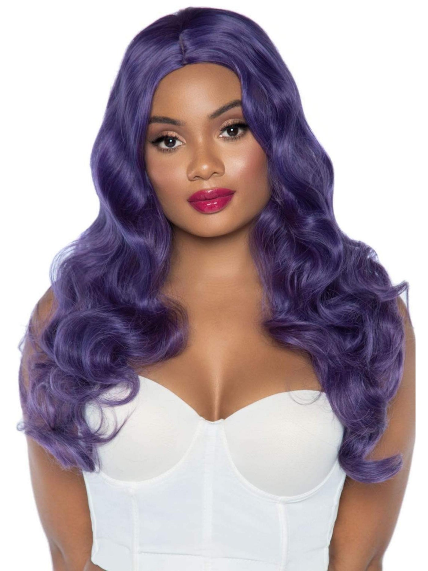 Womens Long Wavy Purple Mermaid Wig - Shop Fortune Costumes Lingerie