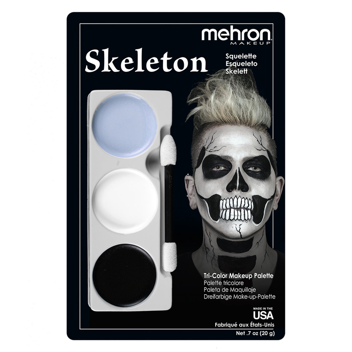 Mehron Skeleton Tri Colour Make Up Palette - Costumes & Lingerie Australia
