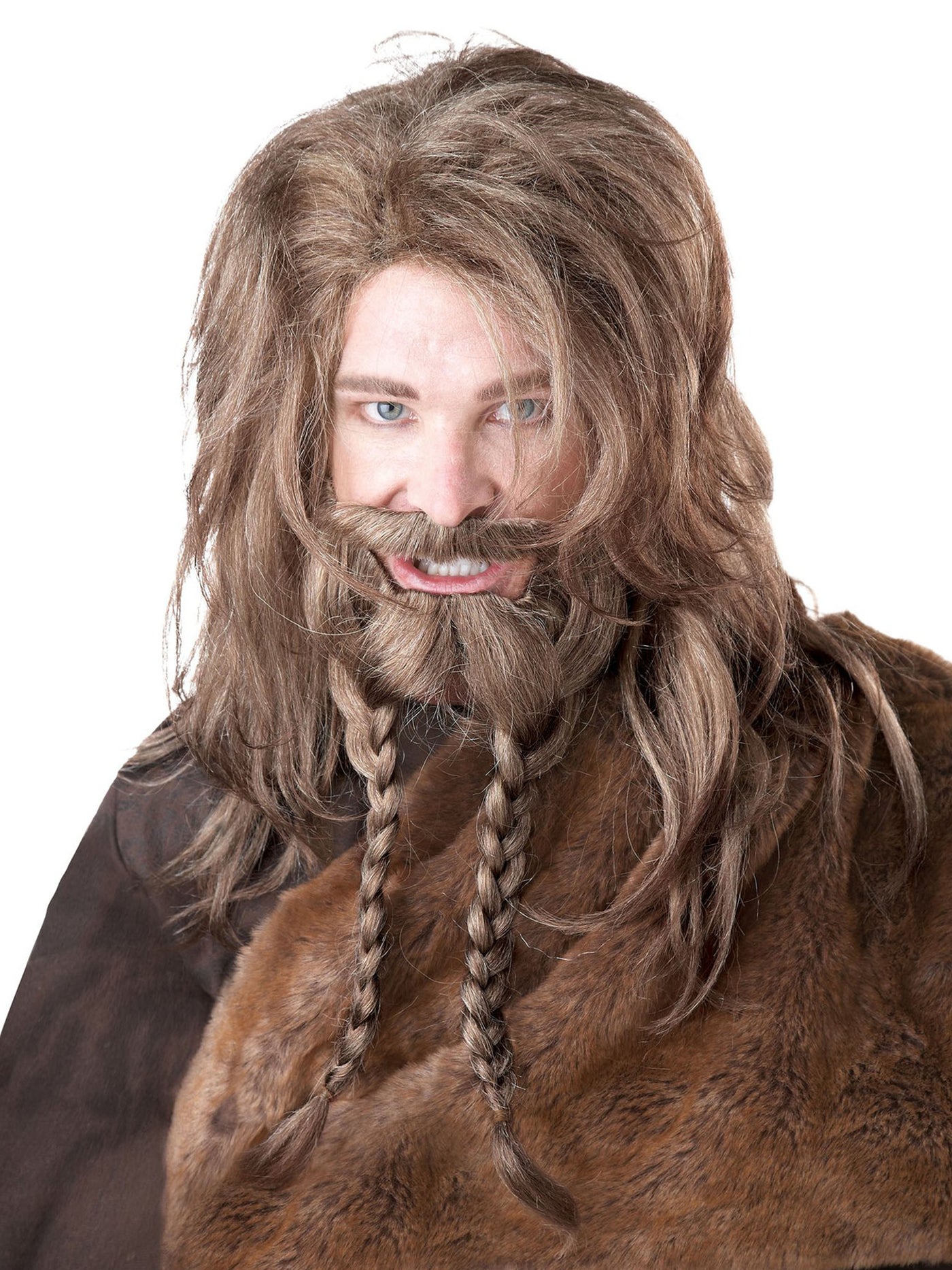 Deluxe Mens Blonde Viking Wig, Beard & Moustache Set - Shop Fortune Costumes Lingerie