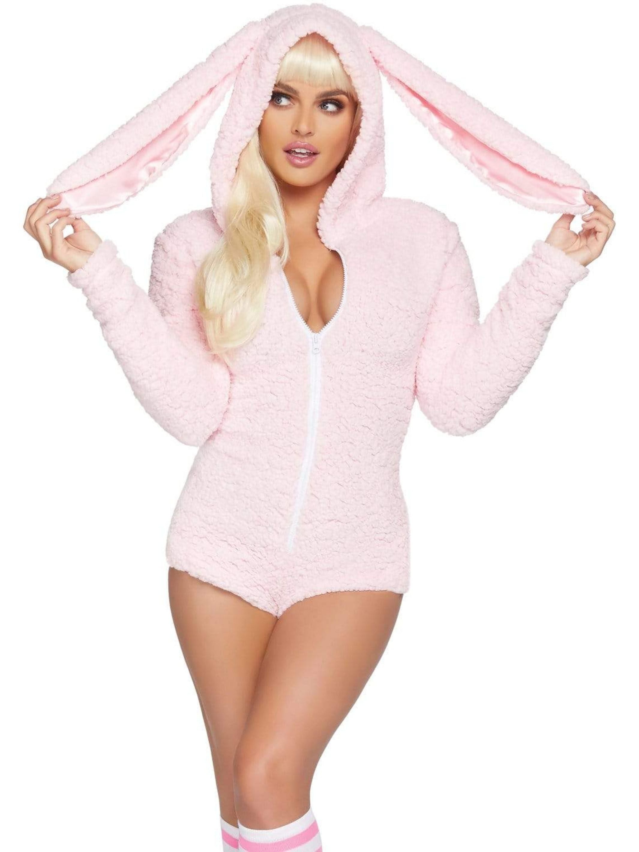 Womens Cuddle Bunny Easter Romper Costume Womens Cuddle Bunny Easter Romper Costume