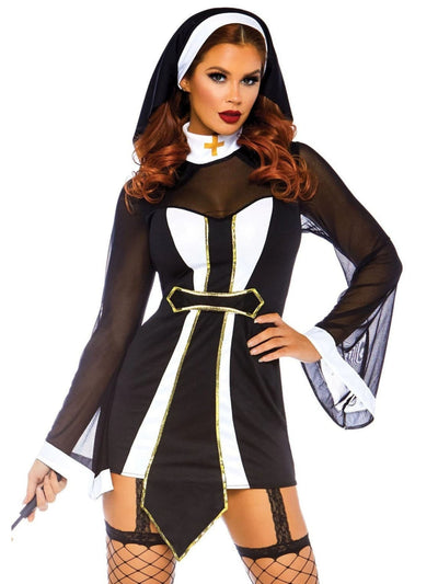 Twisted Sister Sexy Nun Costume - Shop Fortune Costumes Lingerie