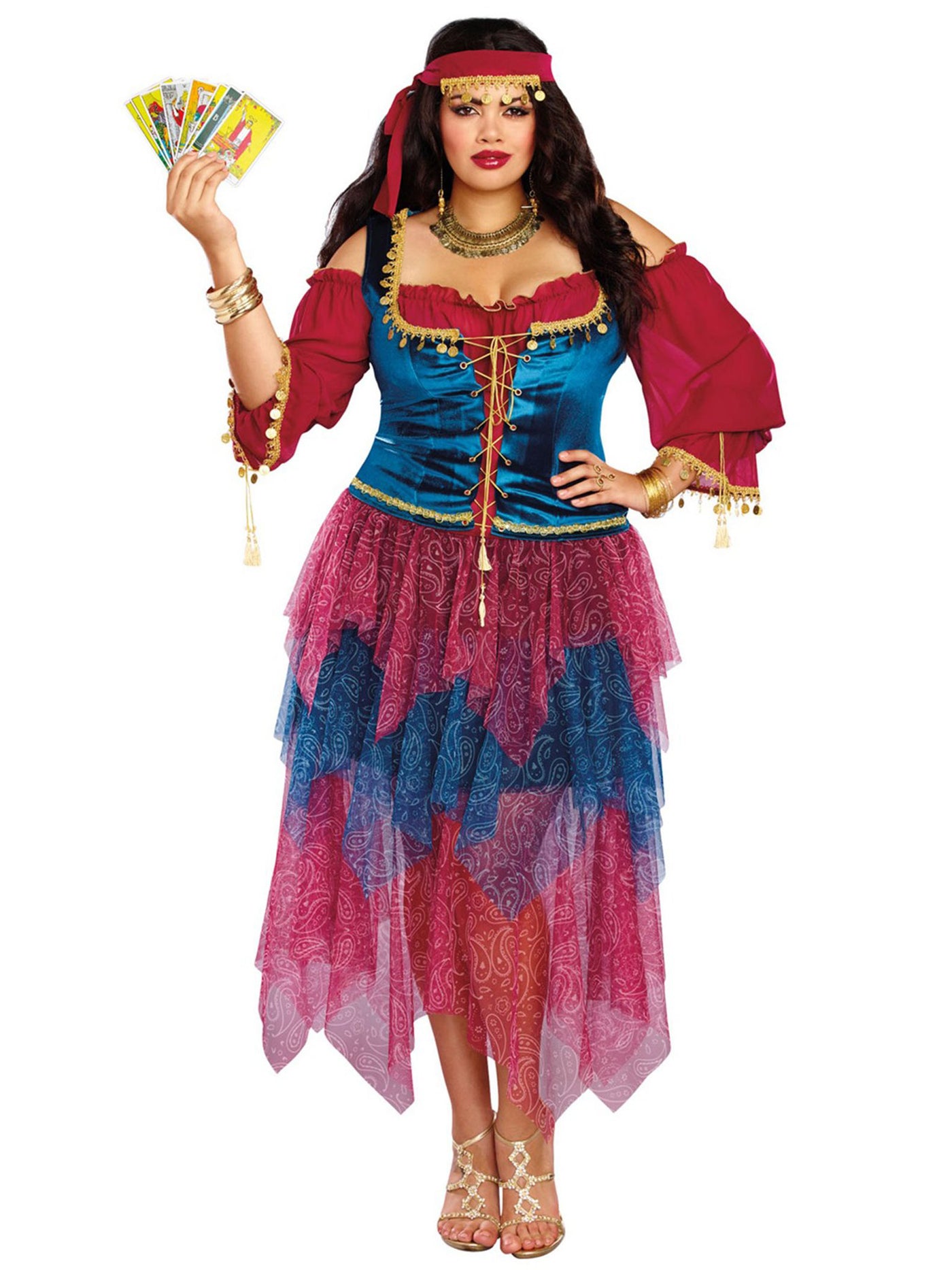 Womens Sexy Plus Size Gypsy Fortune Teller Costume - Shop Fortune Costumes Lingerie