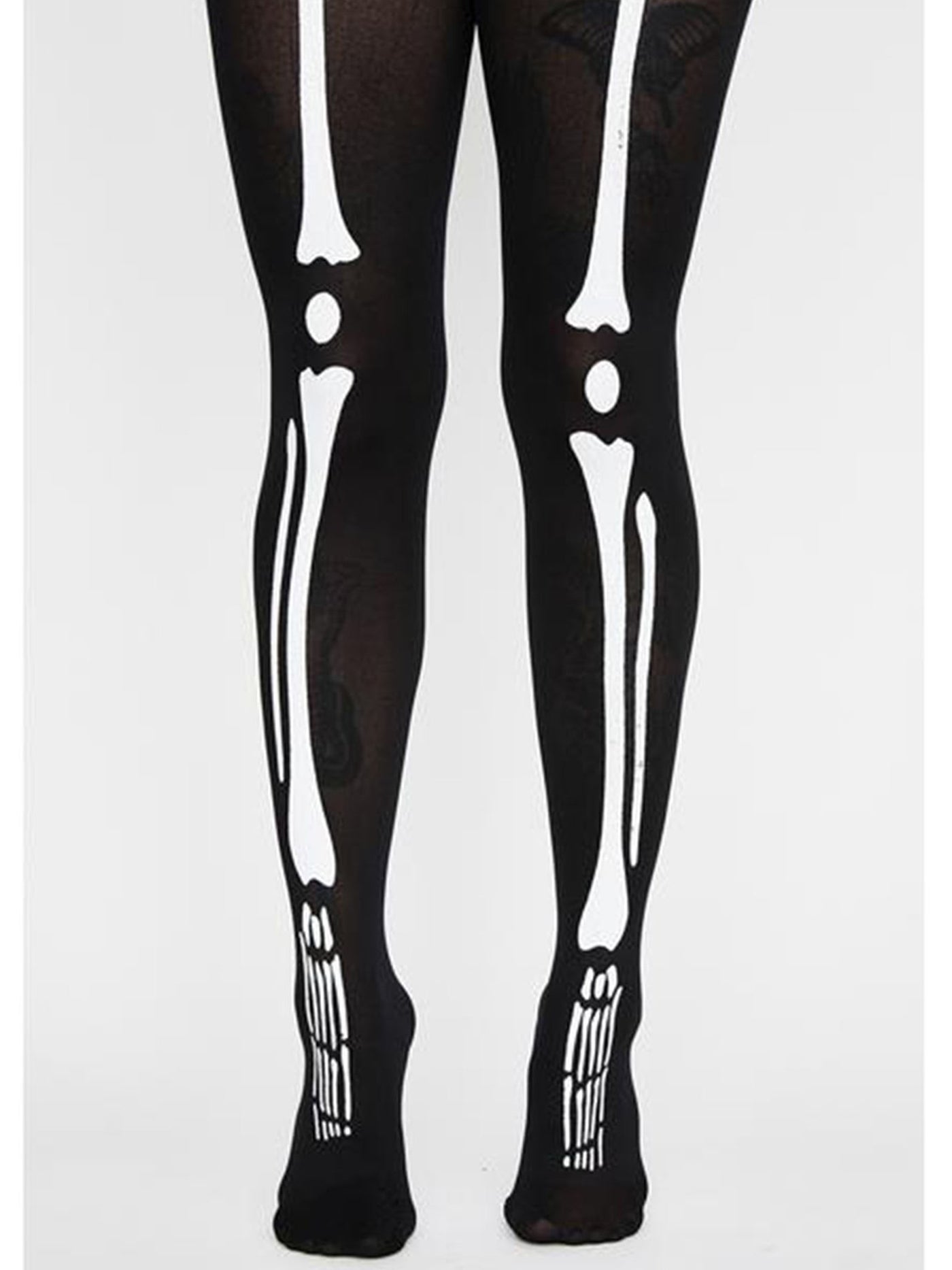 Womens Halloween Skeleton Print Bone Tights - Costumes & Lingerie Australia