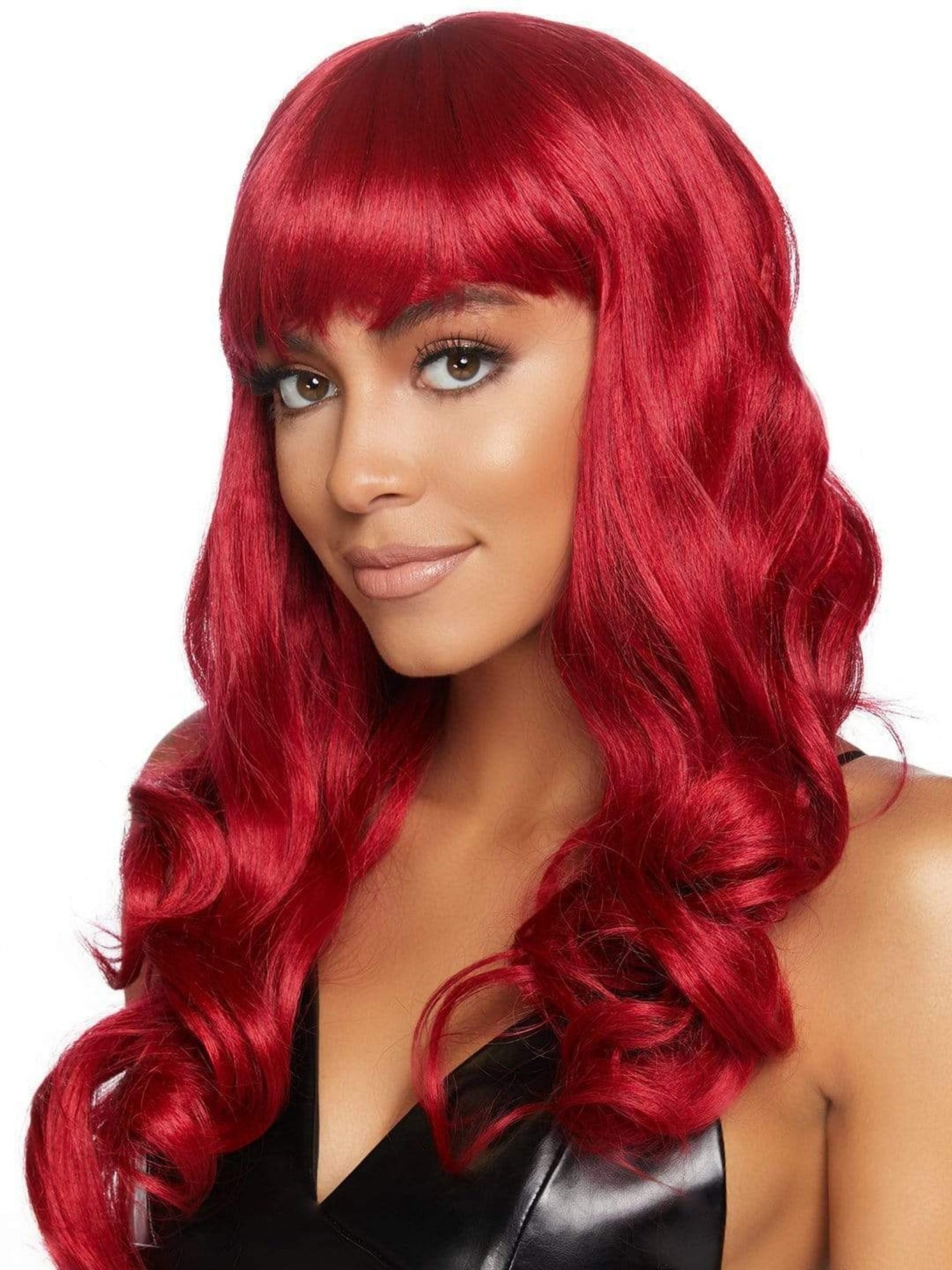 Red Long Wavy Costume Wig With Bangs