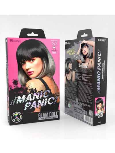 Manic Panic Glam Doll Grey & Black Ombre Wig