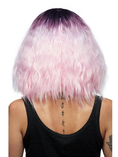 Manic Panic Cotton Candy Pink Wig with Dark Root
