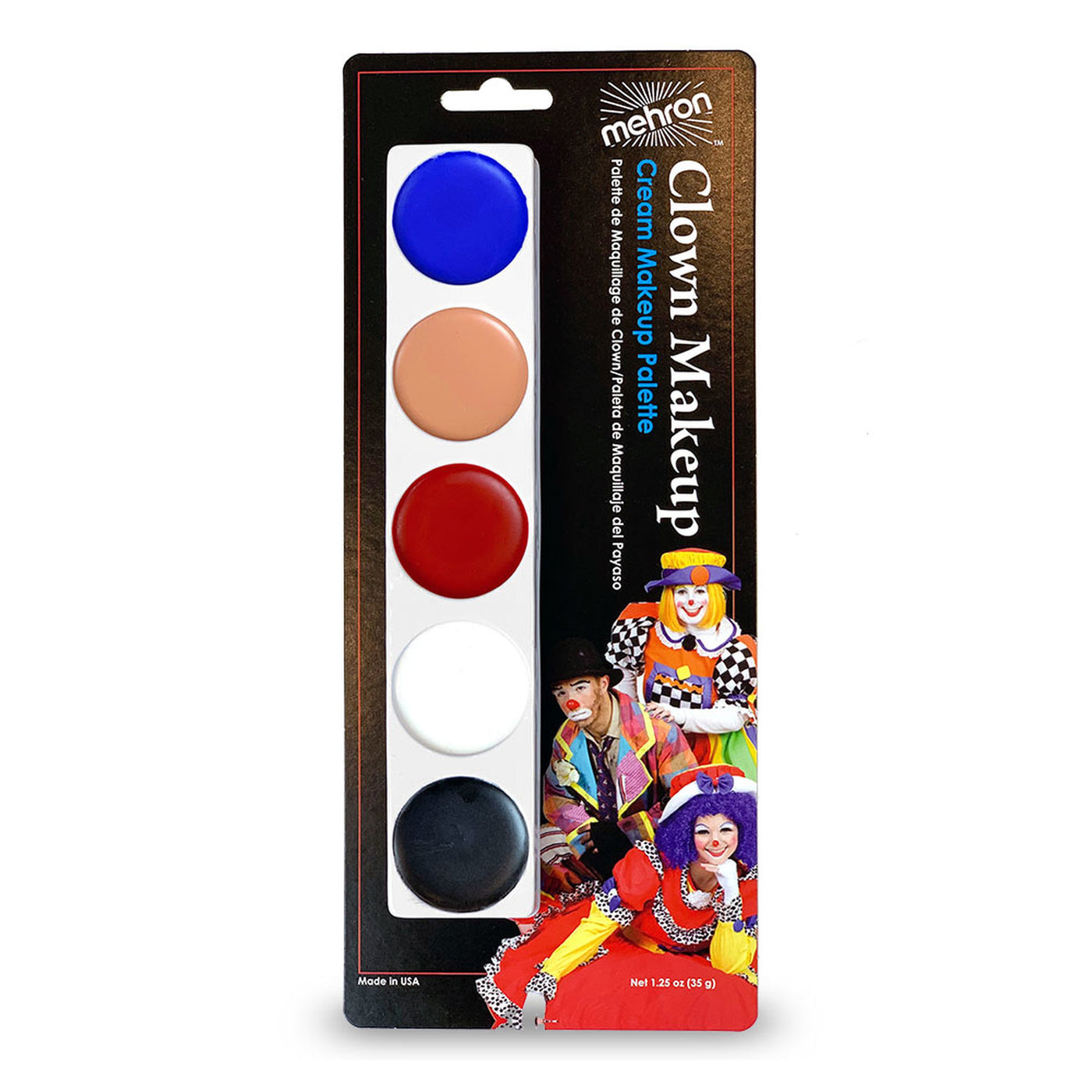 Mehron Clown 5 Colour Make Up Palette - Costumes & Lingerie Australia