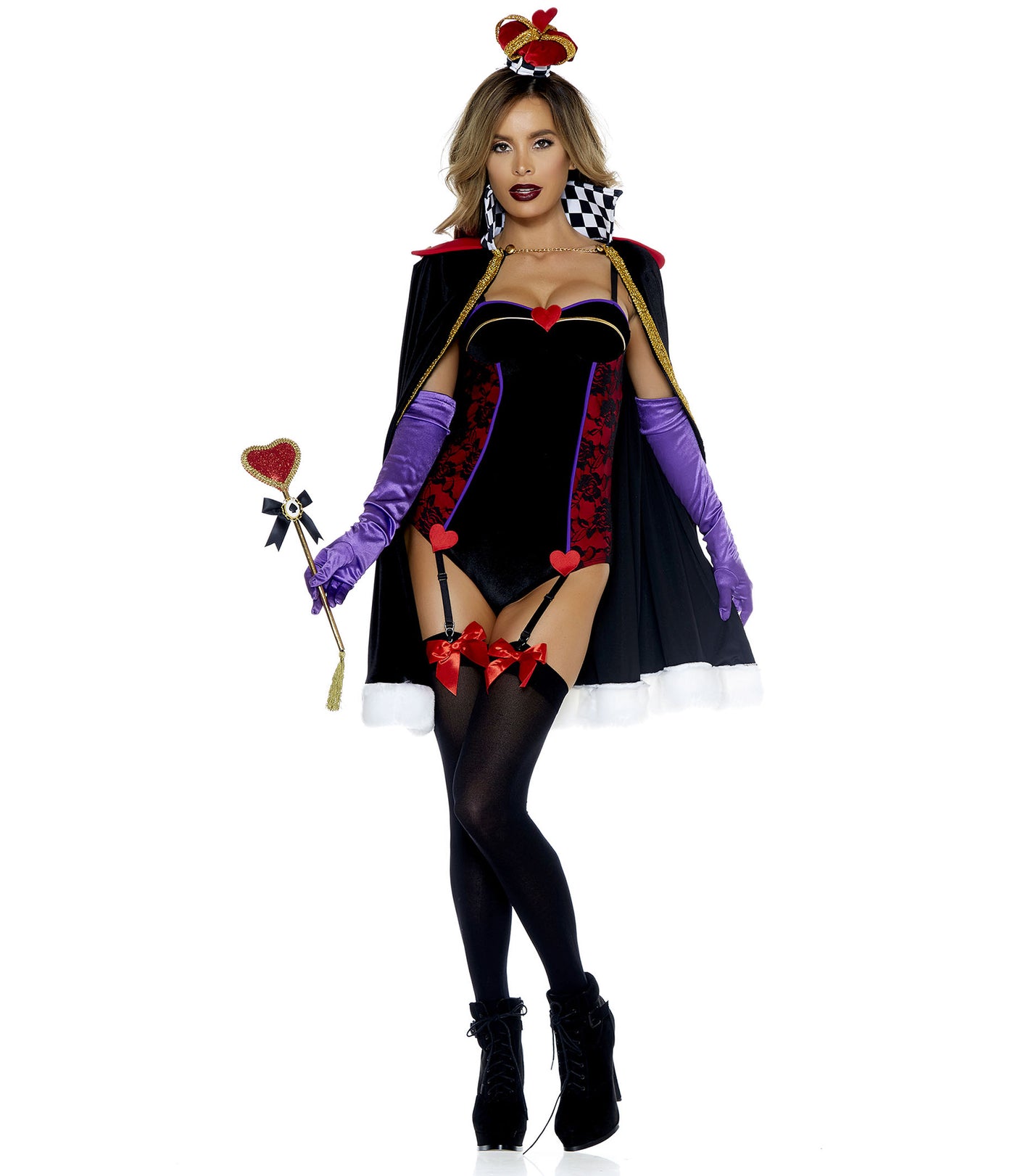 Queen of Heartbreaker Sexy Evil Villain Bodysuit Costume - Costumes & Lingerie Australia