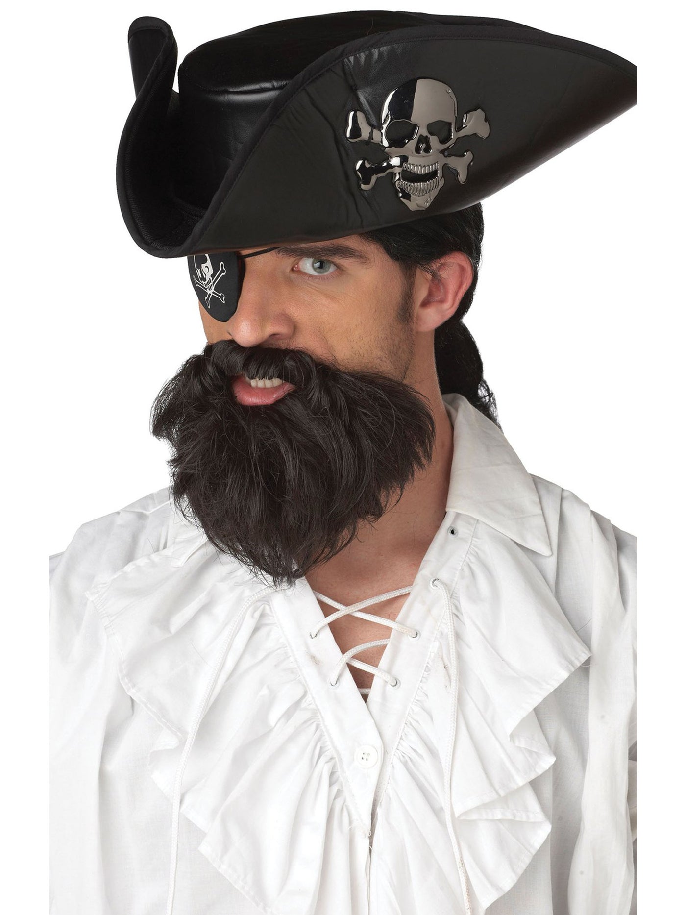 Pirate Black Beard Moustache Set - Shop Fortune Costumes Lingerie