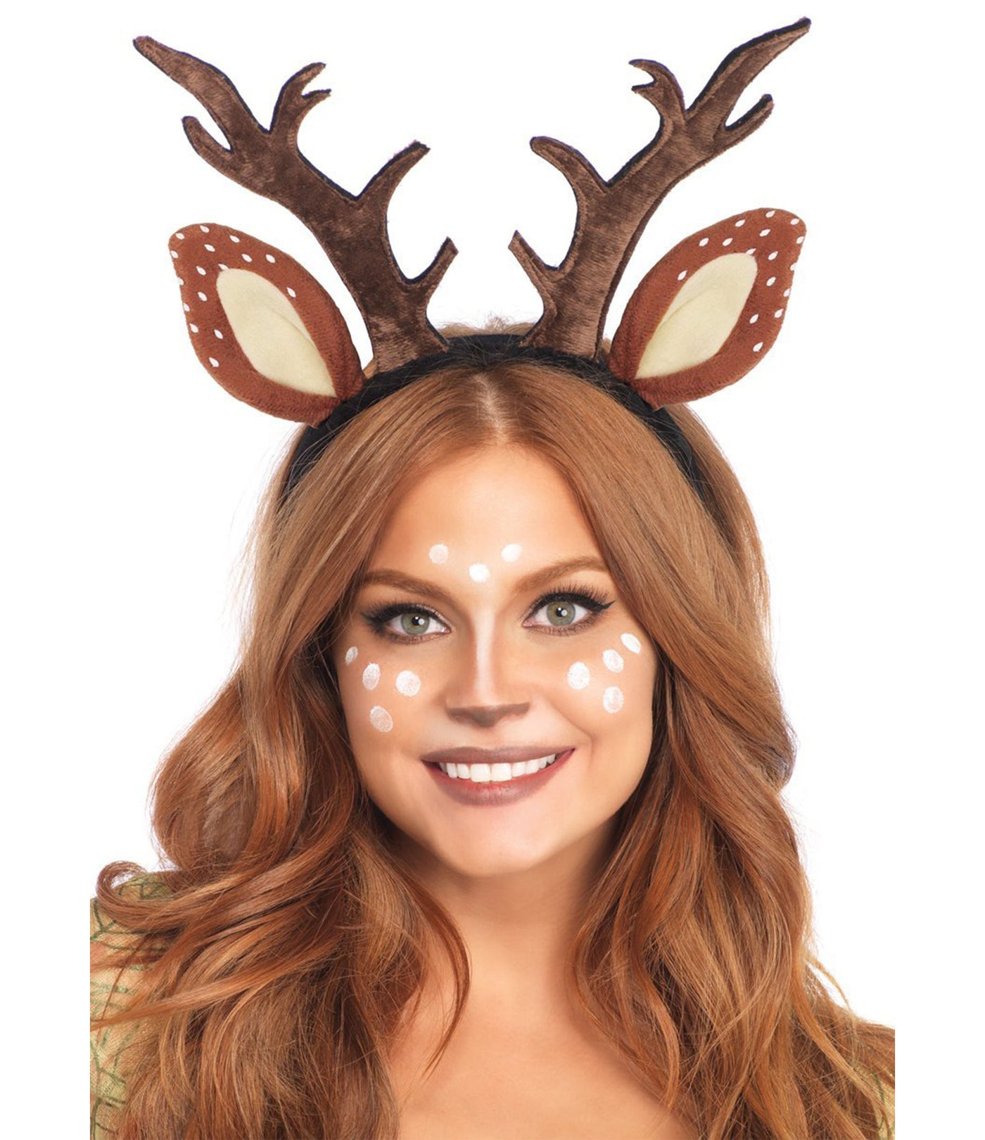 Plush Reindeer Antler Headband Costume Accessory - Costumes & Lingerie Australia