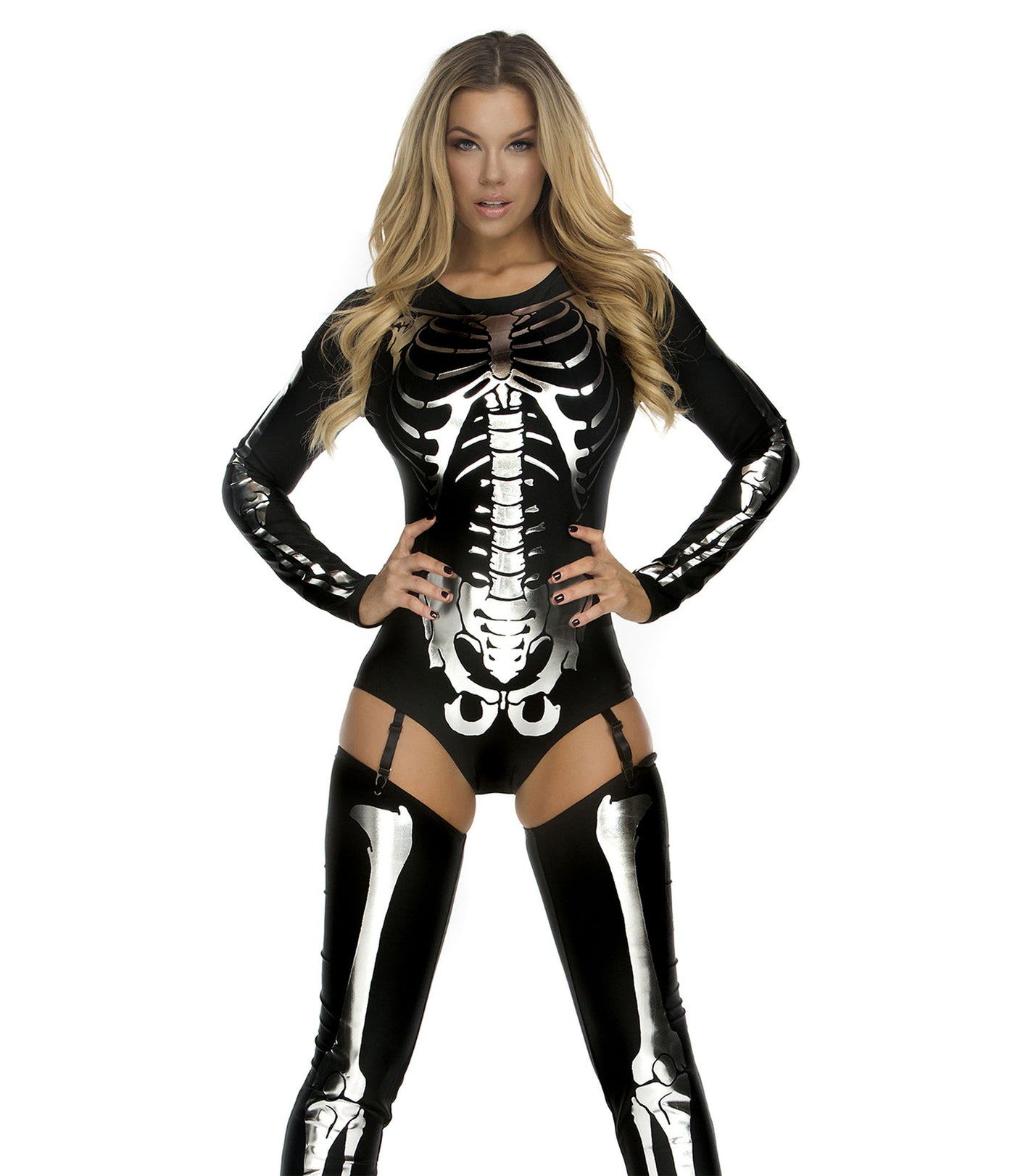 Sexy Snazzy Skeleton Bodysuit Halloween Costume - Costumes & Lingerie Australia