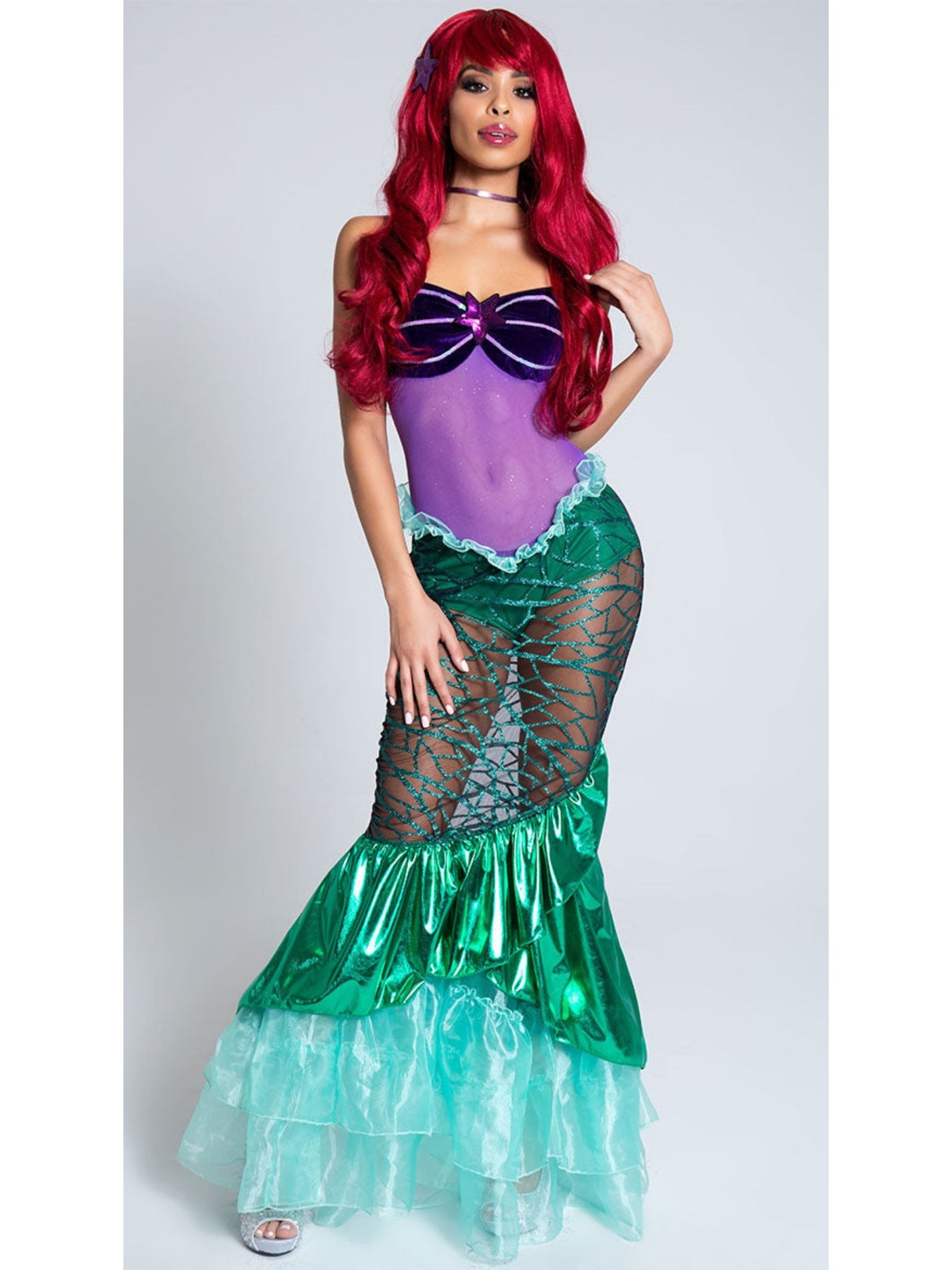Under The Sea Sheer Ariel Deluxe Mermaid Costume