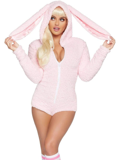 Womens Cuddle Bunny Easter Romper Costume