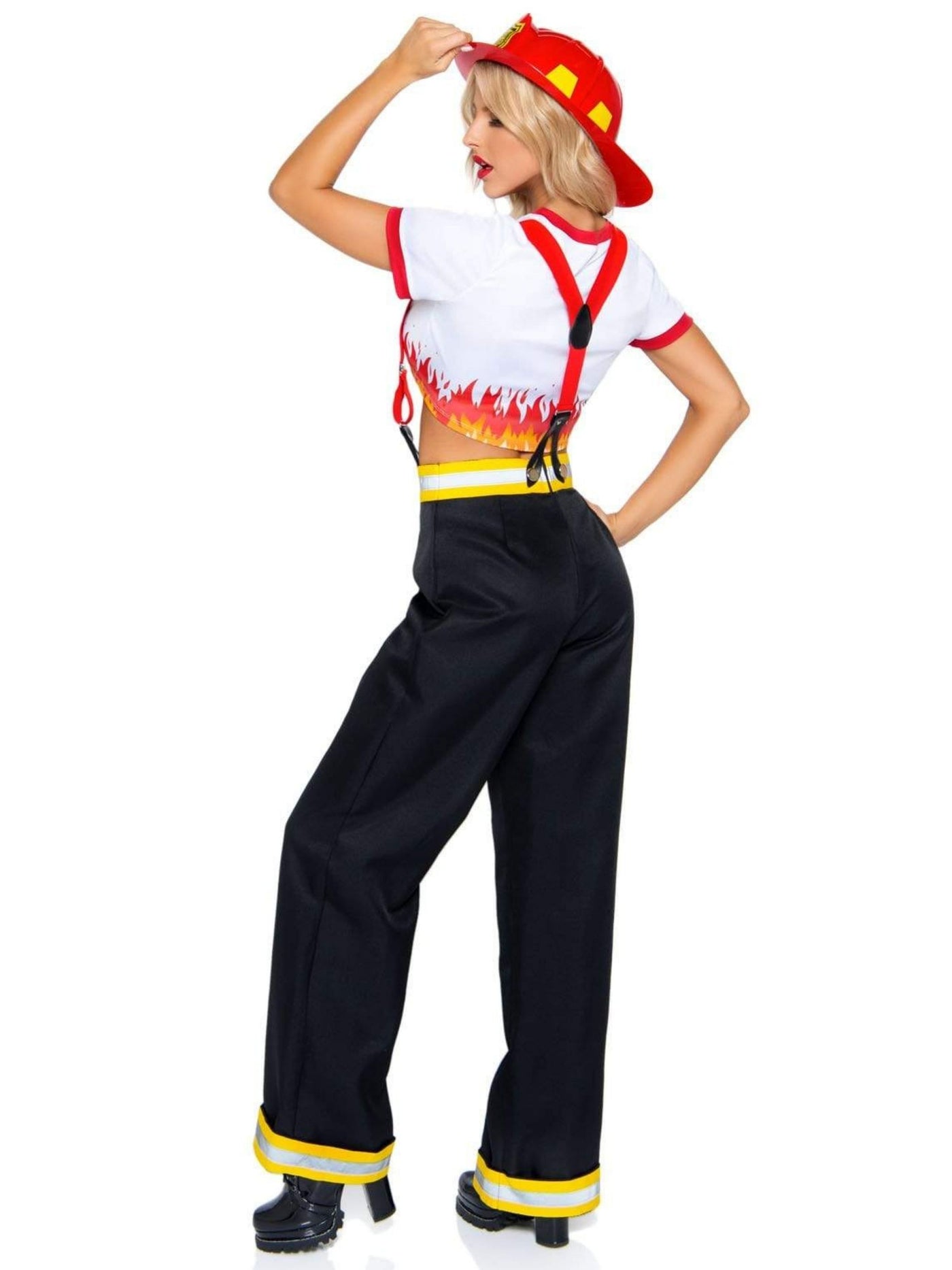 Womens 2-Piece Red Hot Firefighter Uniform Costume